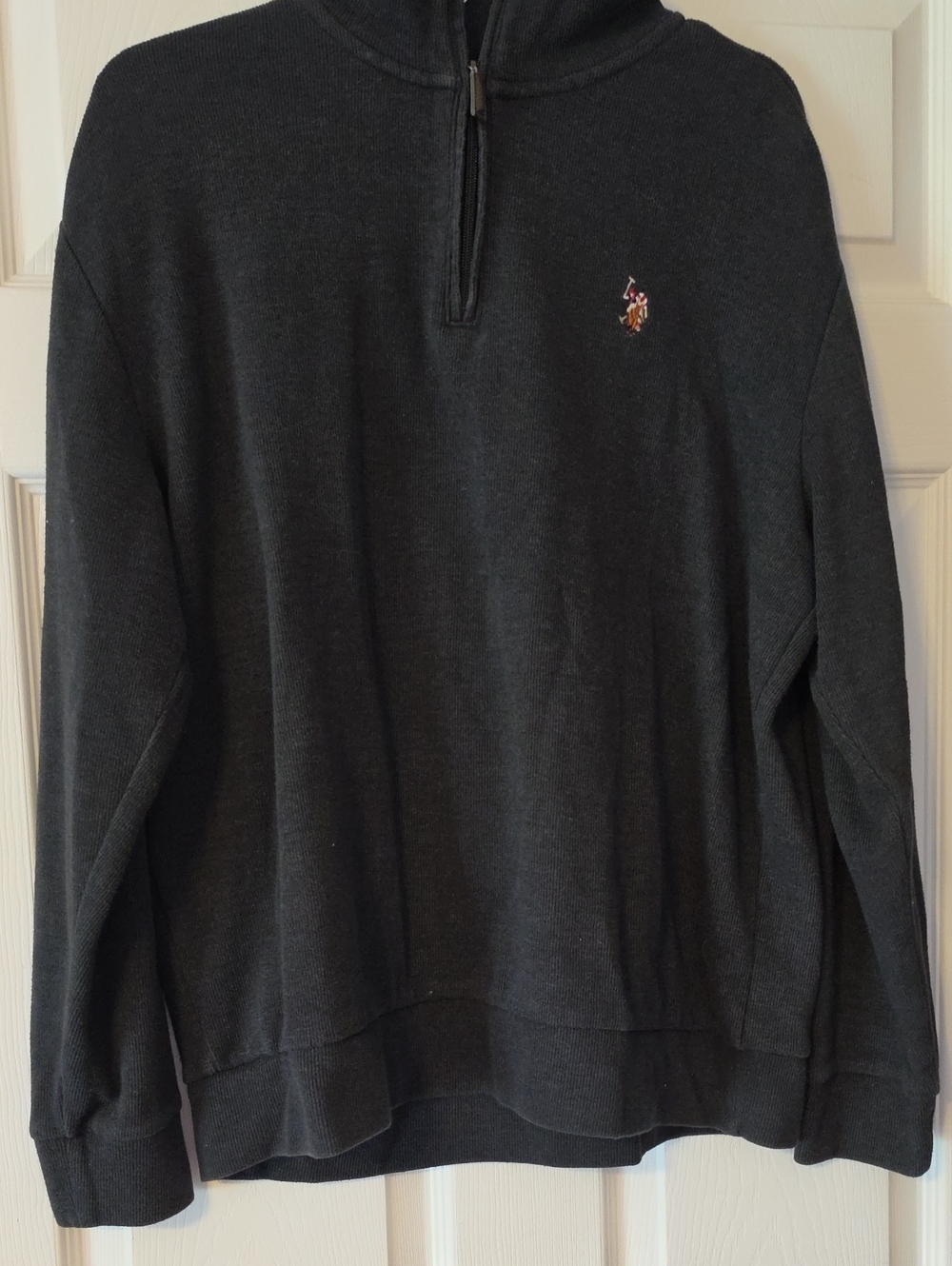 Polo by Ralph Lauren Dark Charcoal Quarter-Zip Pullover Sweater